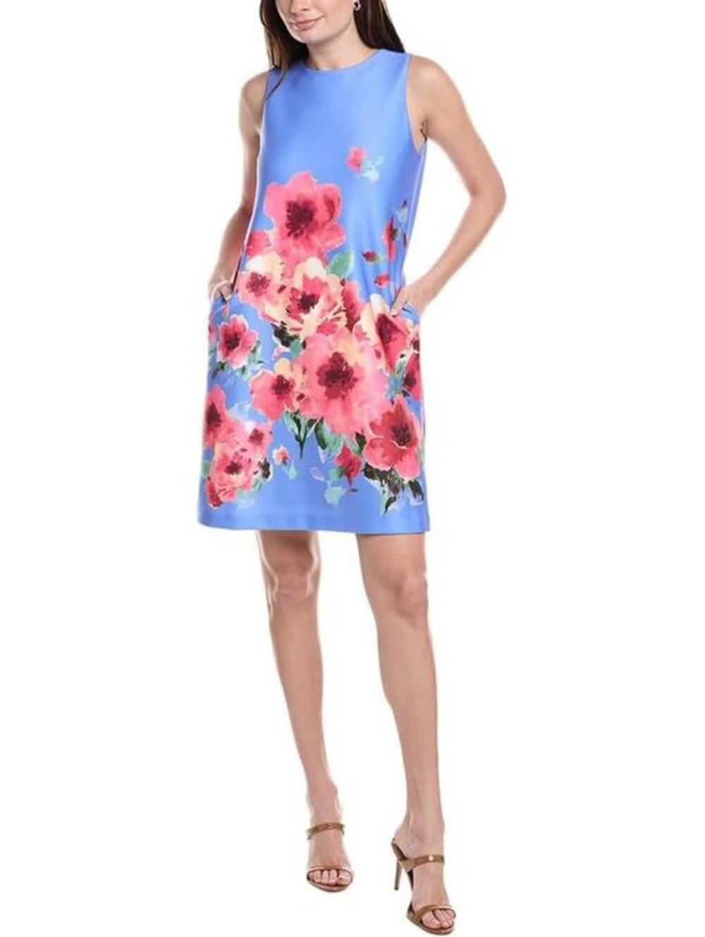 Anne Klein, Size 6, Azurine Multi, Women’s Sleeveless Dress